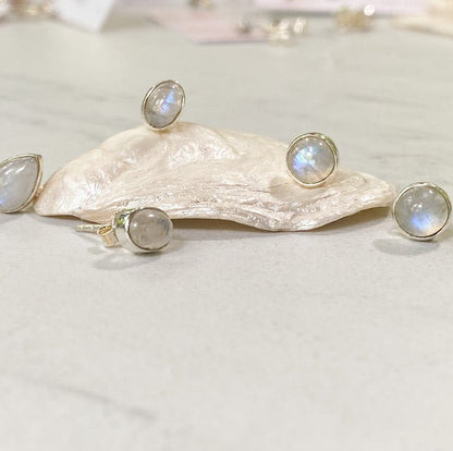 'Aurora' Moonstone Sterling Silver Earring Set - Say Bloom