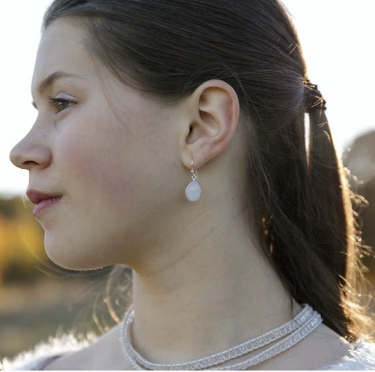 'Aurora' Moonstone Sterling Silver Earring Set - Say Bloom