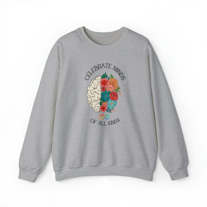 "Celebrate Minds of All Kinds" Unisex Crewneck Sweatshirt - Say Bloom