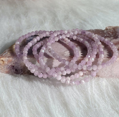 Faceted Kunzite High Vibe Bracelet - Say Bloom