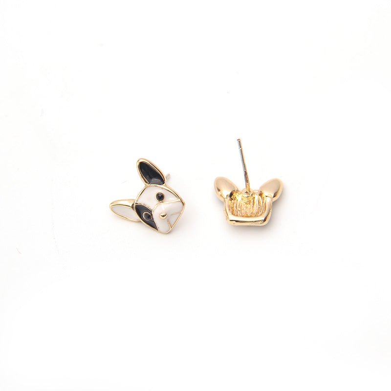 French Bulldog Enamel Stud Earrings - Say Bloom