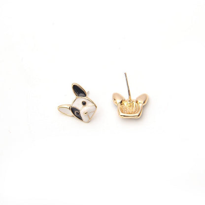 French Bulldog Enamel Stud Earrings - Say Bloom