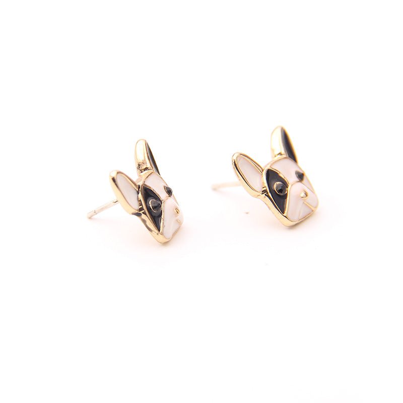 French Bulldog Enamel Stud Earrings - Say Bloom