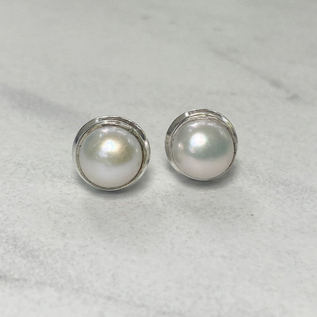 'Grace' Freshwater Pearl Earrings In Solid Sterling - Say Bloom