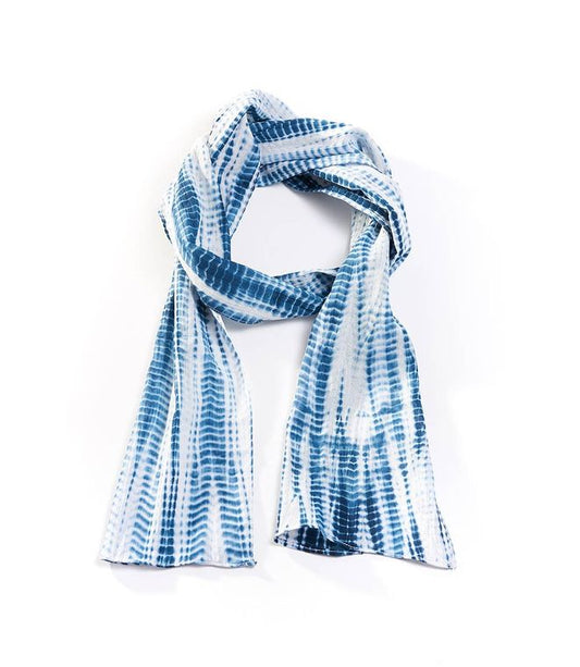 Hand Dyed Shibori Scarf - Say Bloom