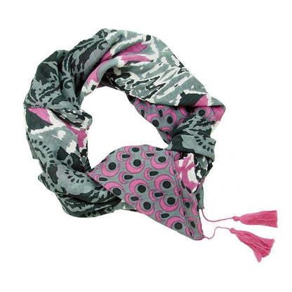 Ikat Patchwork All Season Scarf - Say Bloom