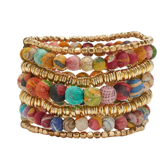 Kantha Layered Bracelet - Say Bloom