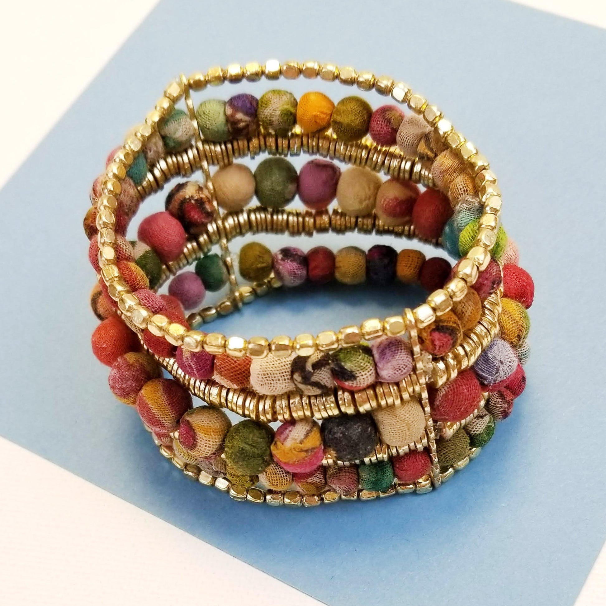 Kantha Layered Bracelet - Say Bloom