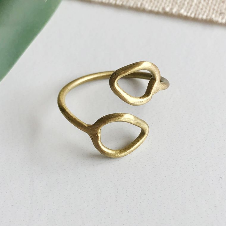 Layered Leaf Ring - Gold - Say Bloom