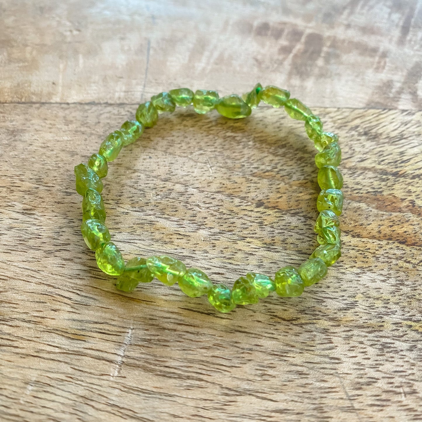 Peridot Nugget Energy Bracelet - Say Bloom