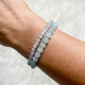 Serene Embrace: Aquamarine Crystal Energy Bracelet - Say Bloom