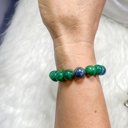 Unearth Inner Wisdom: Malachite Azurite Energy Bracelet - Say Bloom