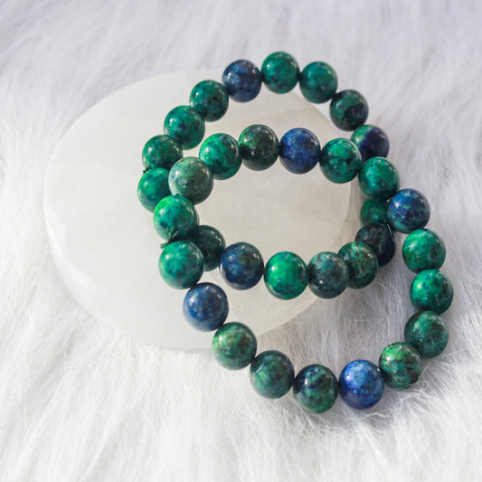 Unearth Inner Wisdom: Malachite Azurite Energy Bracelet - Say Bloom