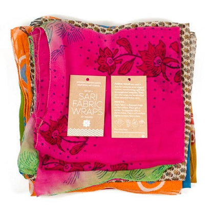 Upcycled Sari Fabric Gift Wraps - Say Bloom