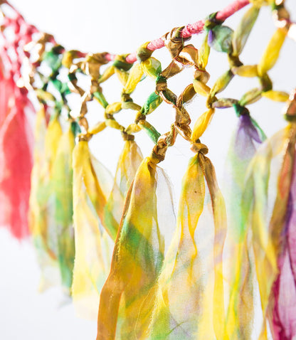 UPcycled Sari Macrame Garland - Say Bloom